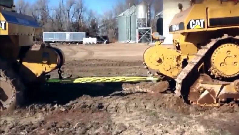 Tug of war between construction and agriculture with Jerk Rope